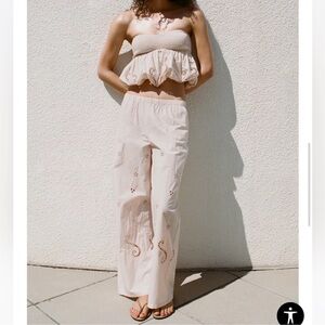 Zara eyelet embroidered set